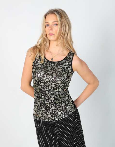 Vintage Artigli S cami in black - view 1