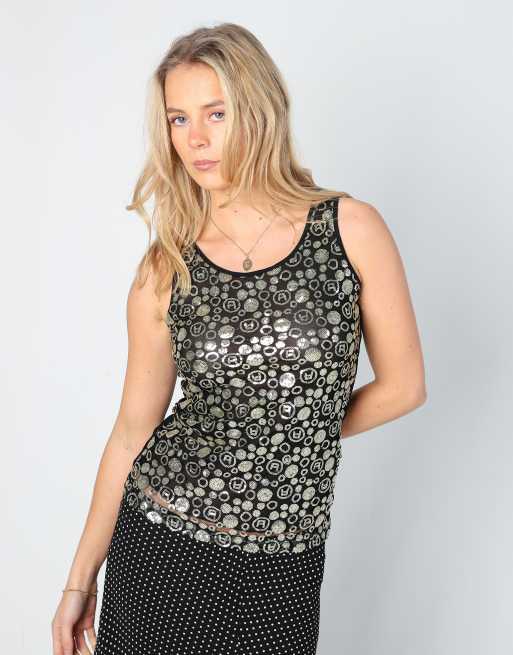 Vintage Artigli S cami in black, 3 of 4