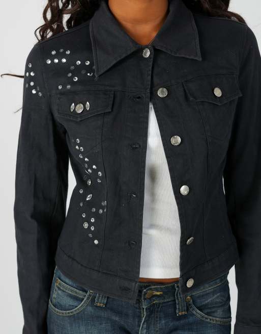 Vintage Artigli S denim jacket in black, 4 of 4