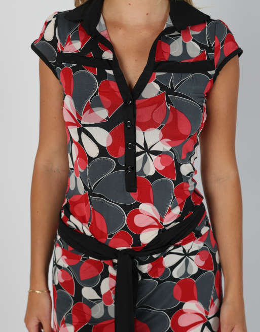 Vintage Artigli S printed woven mini dress in red, 4 of 4