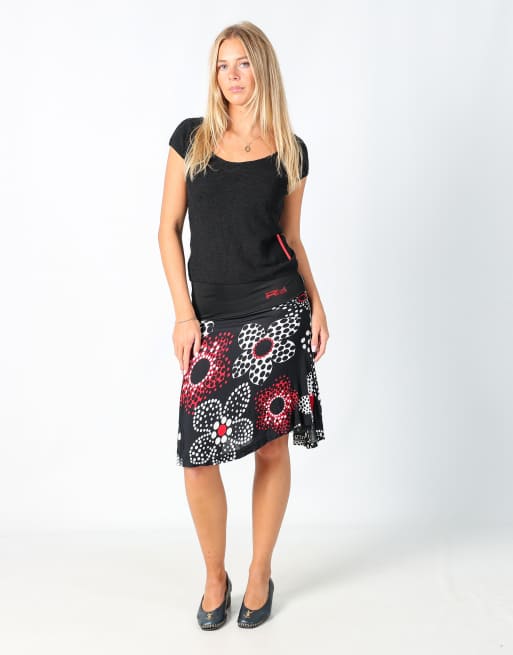 Vintage Artigli S woven midi skirt in black