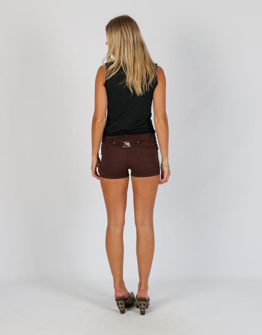 Vintage Artigli S woven shorts in brown, 3 of 4