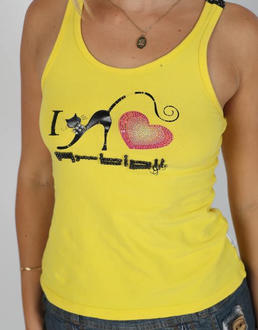 Vintage Artigli XS woven vest in yellow, 4 of 4