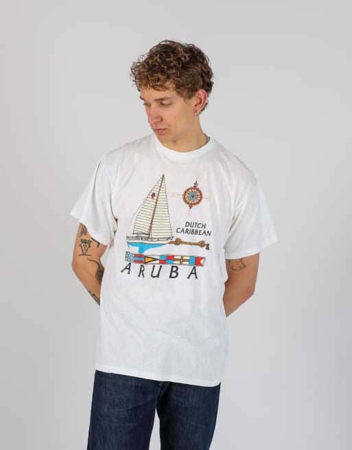 Vintage Aruba m t-shirt in ivory, 2 of 4