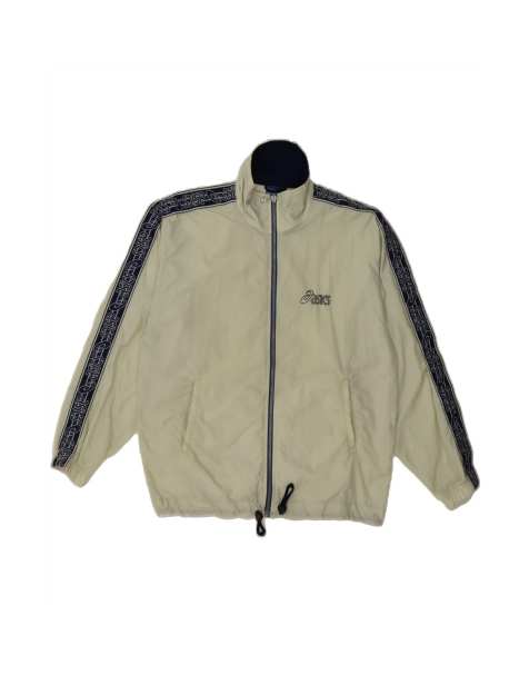 Vintage Asics Graphic Tracksuit Top Jacket Small In Off In White - view 1