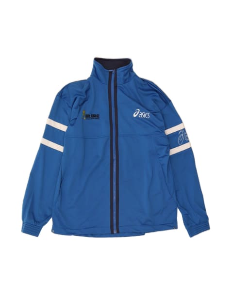 Vintage Asics Graphic Tracksuit Top Jacket XL In Blue - view 1
