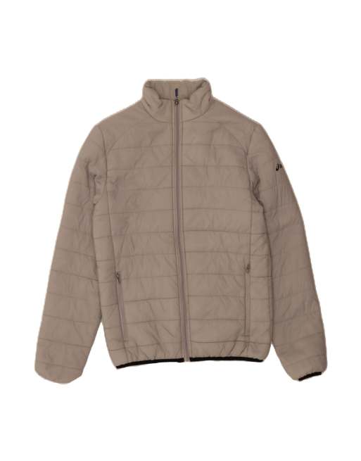 Vintage Asics Padded Jacket UK 38 Medium In Grey