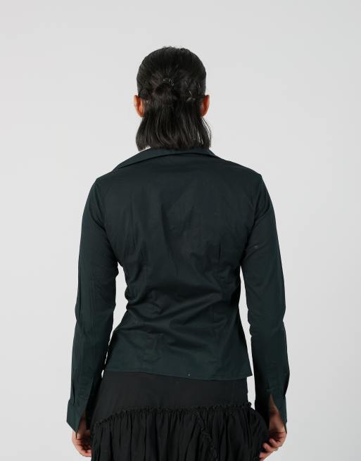 Vintage Asics S shirt in black, 2 of 4