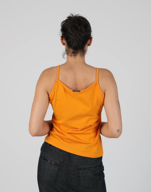 Vintage Asics S woven vest in orange, 2 of 4