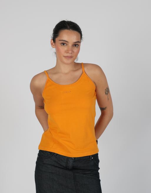 Vintage Asics S woven vest in orange, 3 of 4