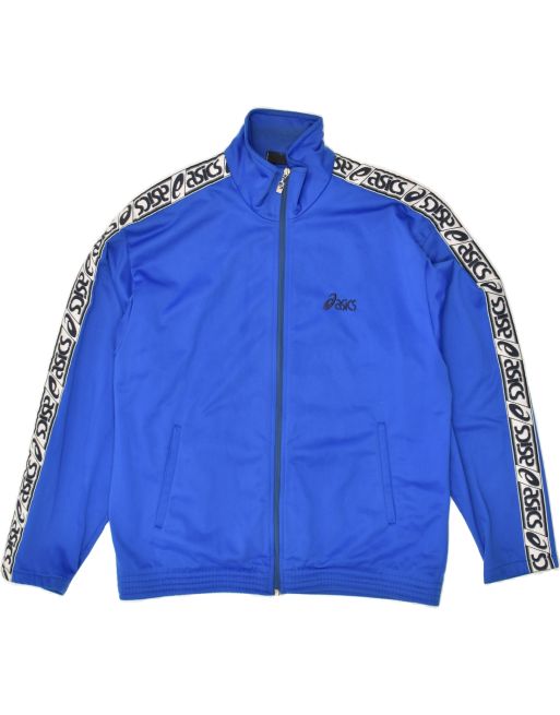 Vintage Asics Size XL Tracksuit Top Jacket in Blue