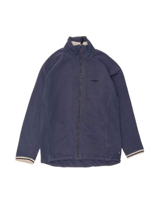 Vintage Asics Tracksuit Top Jacket Small In Blue