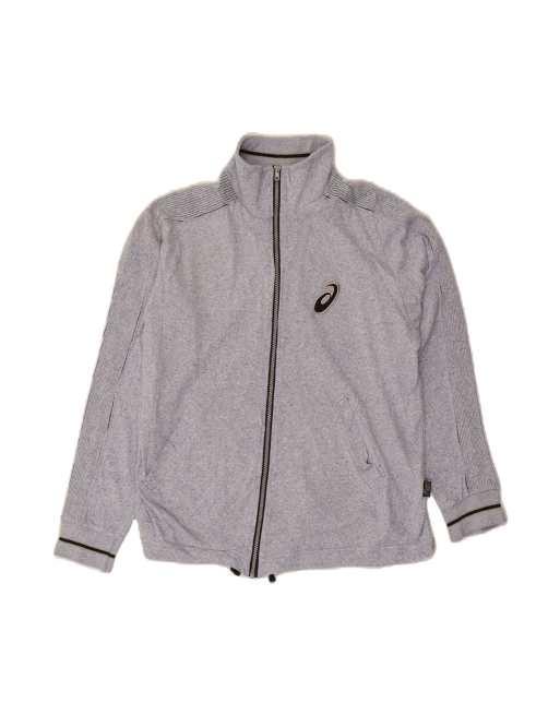 Vintage Asics Tracksuit Top Jacket Small In Grey