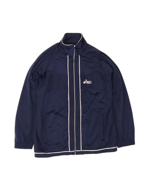 Vintage Asics Tracksuit Top Jacket XL In Blue