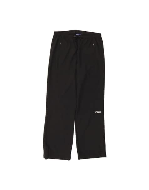 Vintage Asics Tracksuit Trousers XL In Black - view 1