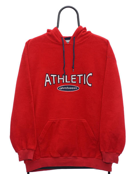 Vintage Athletic size M fleece hoodie in red - view 1