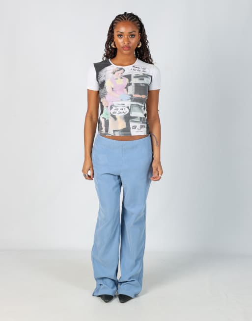 Vintage Australian M casual trousers in light blue