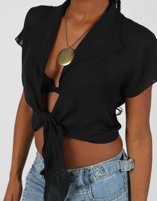 Vintage Avani S mesh top in black, 4 of 4