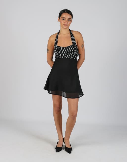 Vintage Avant S woven mini dress in black