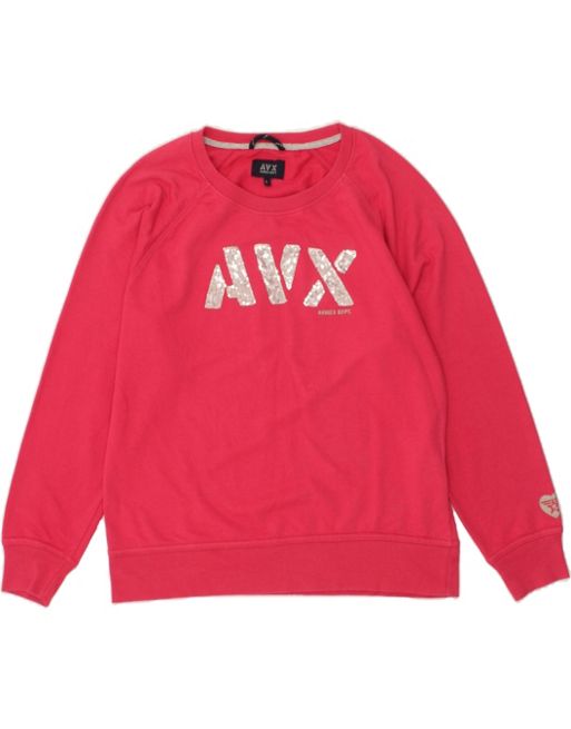 Vintage Avirex Size L Graphic Sweatshirt Jumper in Pink