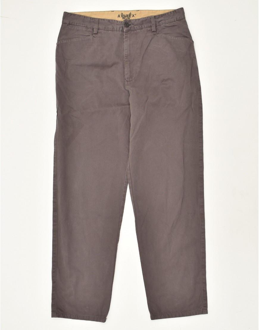 Vintage Avirex Size L Straight Chino Trousers in Brown
