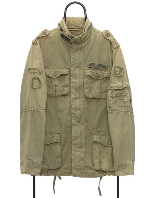 Vintage Avirex size M military jacket kurti in khaki