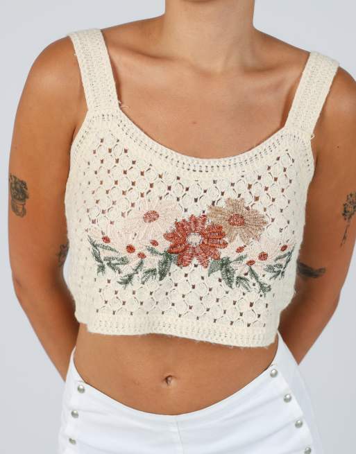 Vintage Azara Paris S woven top in cream, 4 of 4