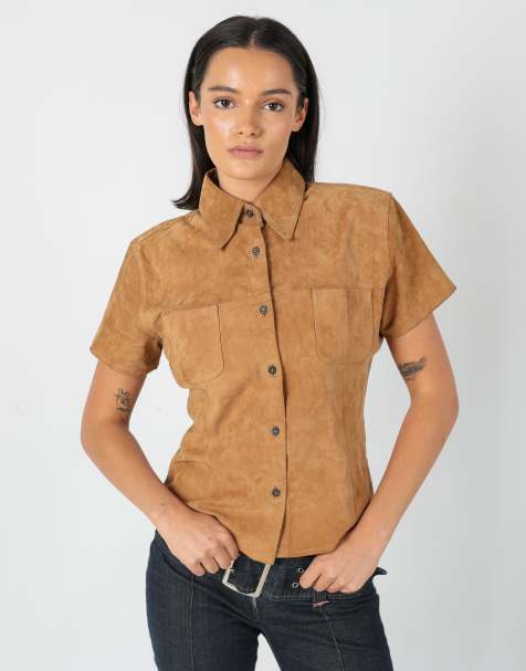 Vintage B. Code L Leather Jacket Tan - view 1
