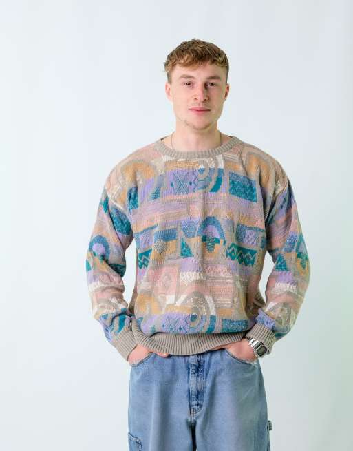 Vintage Bachrach M Knit Sweatshirt Multi Colured