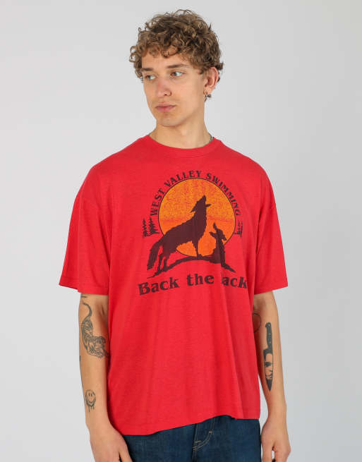 Vintage Back the Pack xl t-shirt in red, 1 of 4
