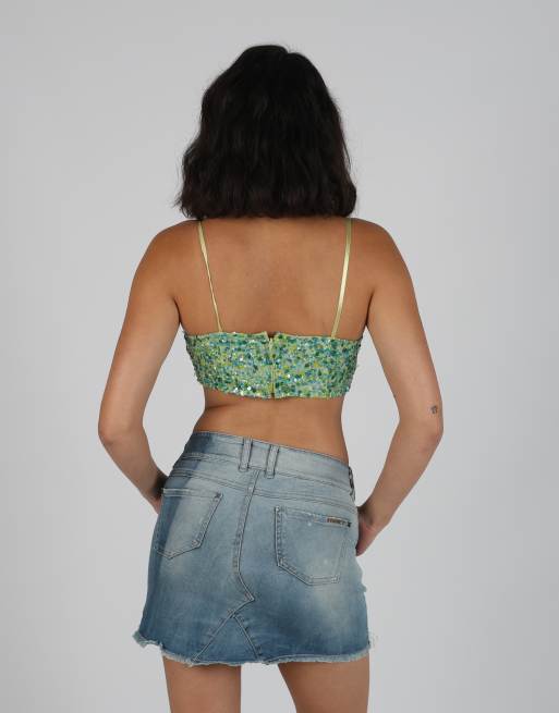 Vintage Bagatelle S cami in light green, 2 of 4