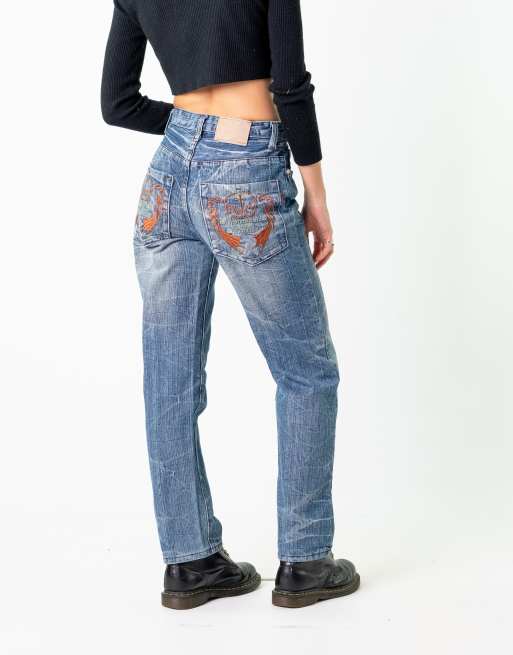 Vintage Baggy (28x30) Jeans in Blue Denim