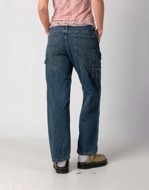Vintage Baileys PT 30x28 Denim Carpenter Baggy Jeans Blue - view 1