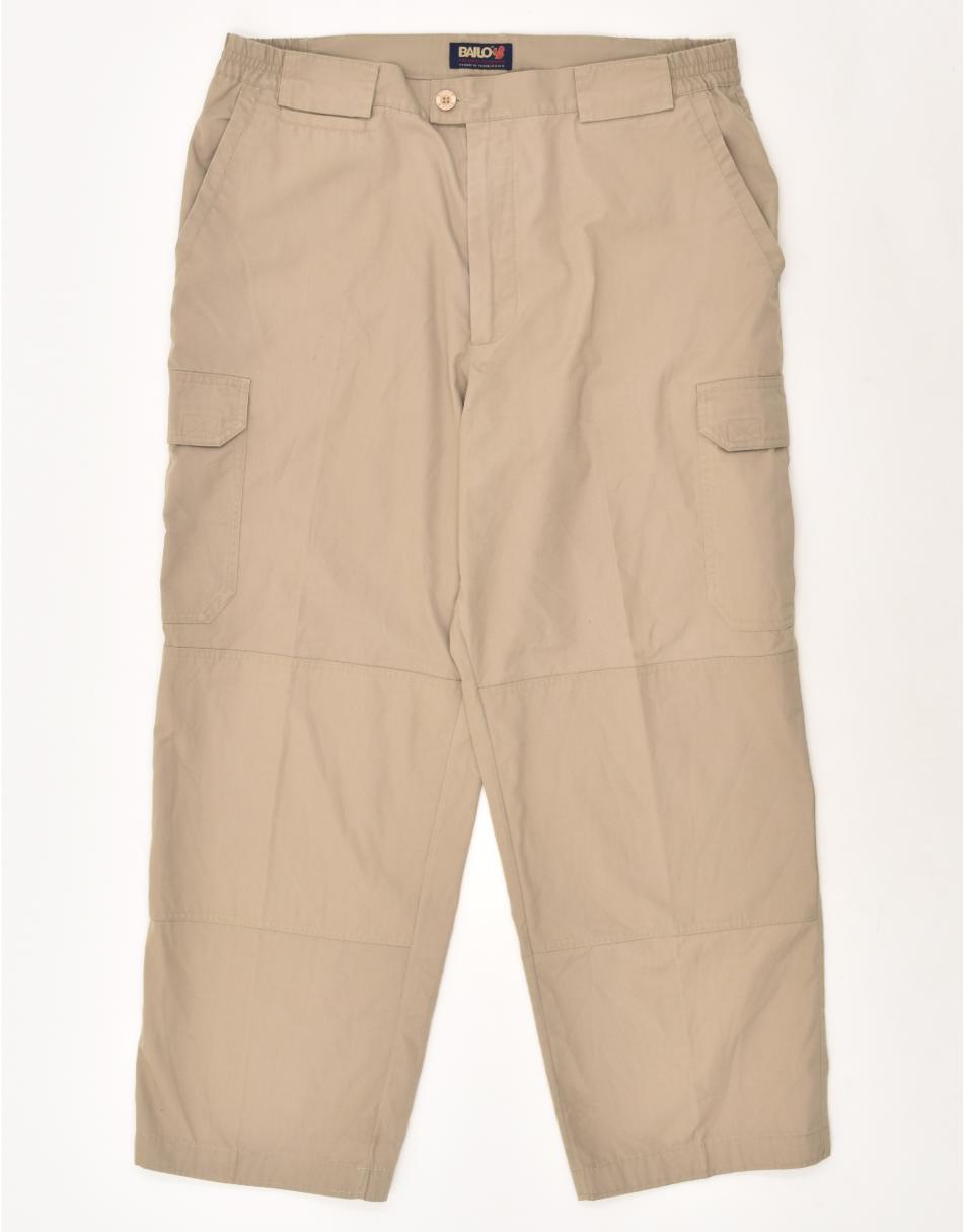 Vintage Bailo Size 3XL Straight Cargo Trousers in Beige