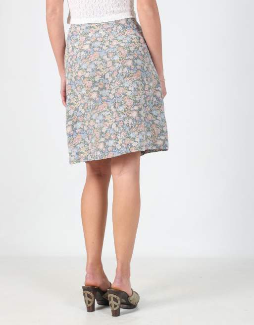 Vintage Balloon S printed woven midi dress in light blue, 2 of 4