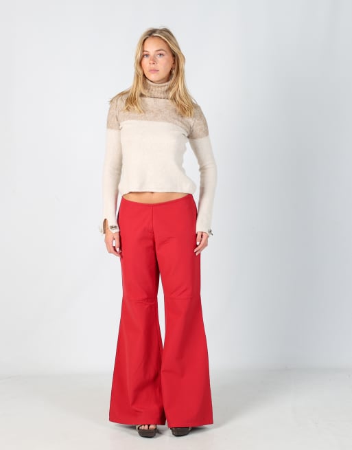 Vintage Bandanas S casual trousers in red