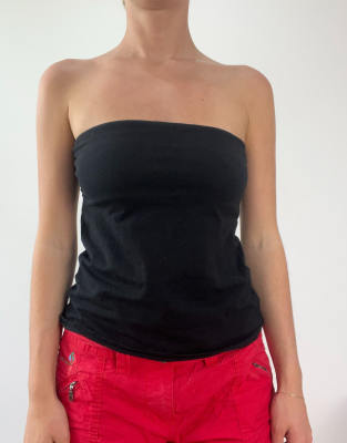Vintage bandeau top in black