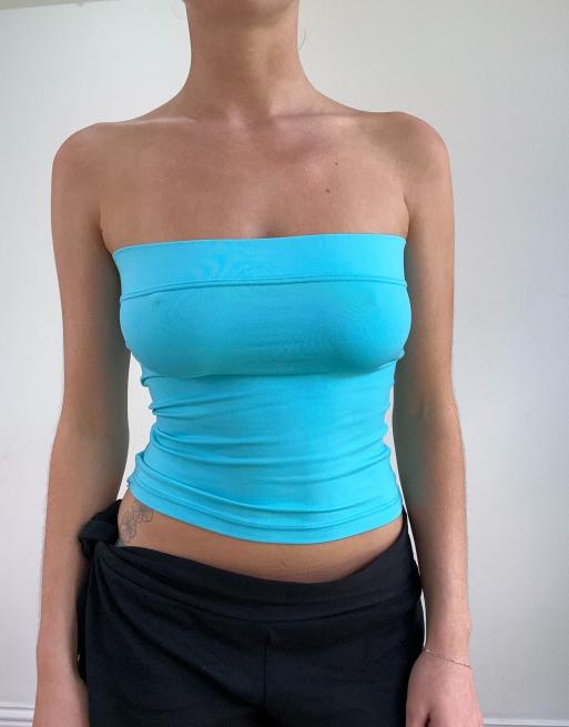 Vintage bandeau top in blue