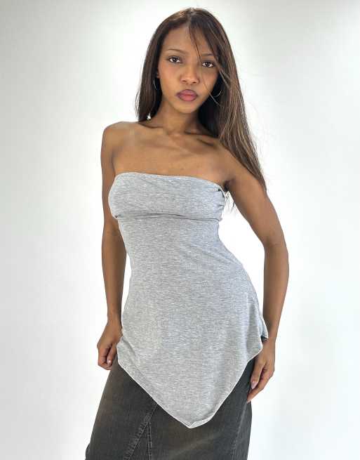 Vintage bandeau top in grey