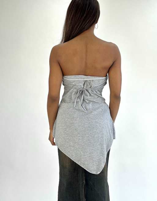 Vintage bandeau top in grey, 2 of 4