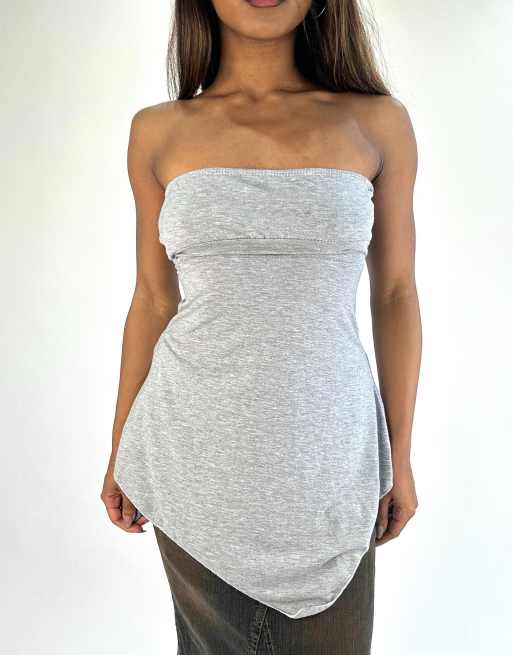 Vintage bandeau top in grey, 3 of 4