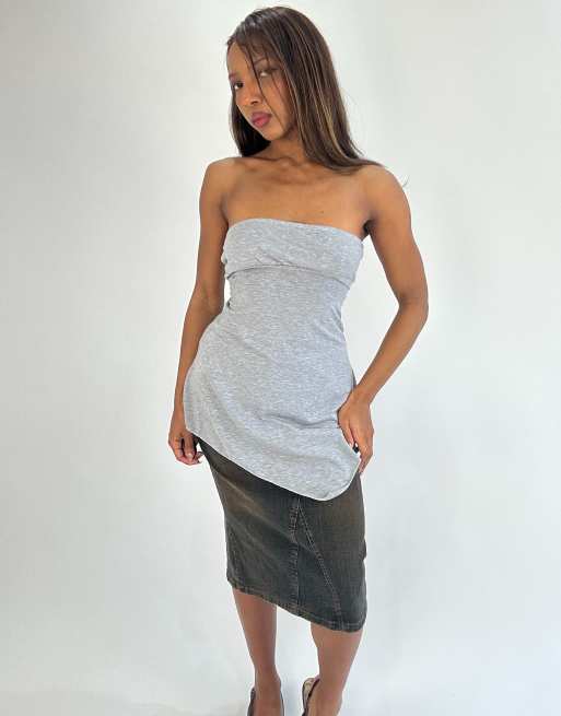 Vintage bandeau top in grey, 4 of 4