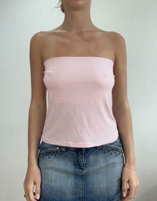 Vintage bandeau top in pink