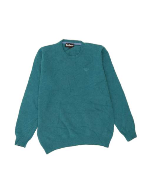 Vintage Barbour Crew Neck Jumper Sweater Medium In Green