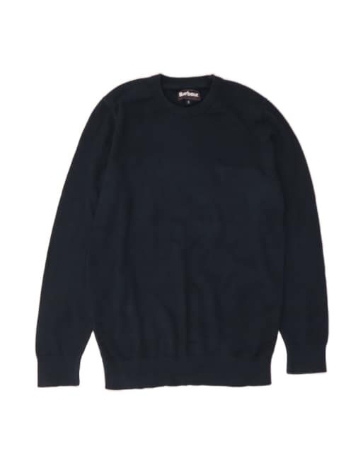 Vintage Barbour Crew Neck Jumper Sweater Small In Blue