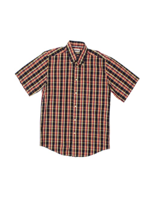 Vintage Barbour Fit Short Sleeve Shirt Medium In Blue Check