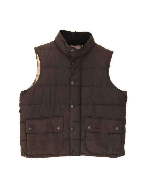 Vintage Barbour Padded Gilet UK 40 Large In Black