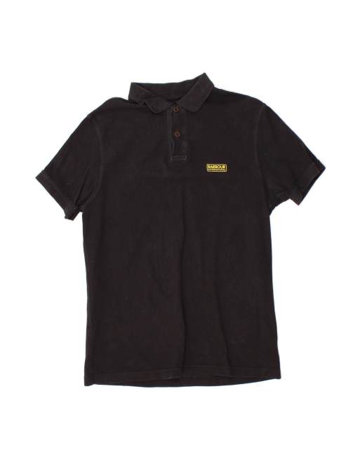 Vintage Barbour Polo Shirt Large In Black