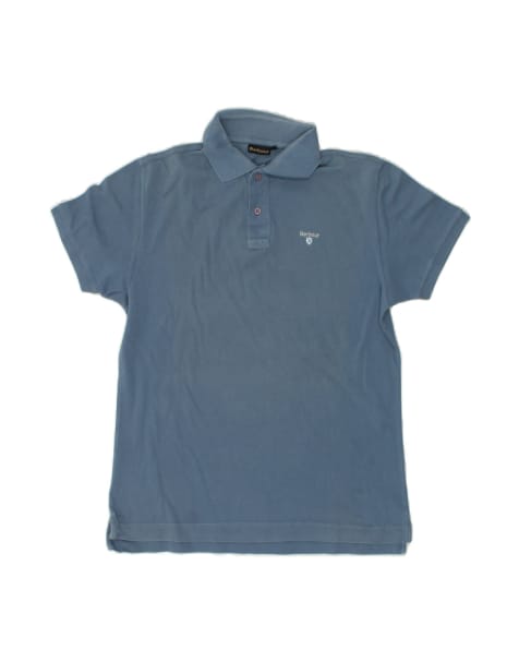 Vintage Barbour Polo Shirt Large In Blue - view 1