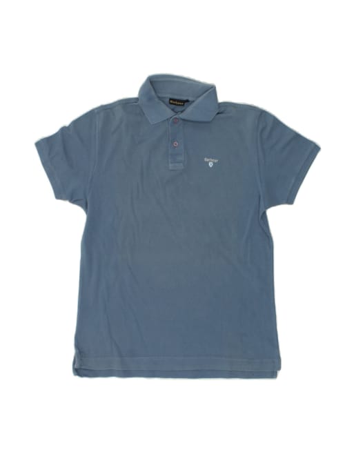 Vintage Barbour Polo Shirt Large In Blue